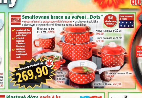 Smaltované hrnce na vaření „Dots“