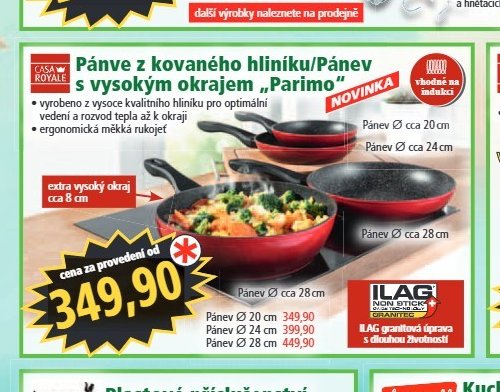 Pánve z kovaného hliníku/Pánev s vysokým okrajem „Parimo“