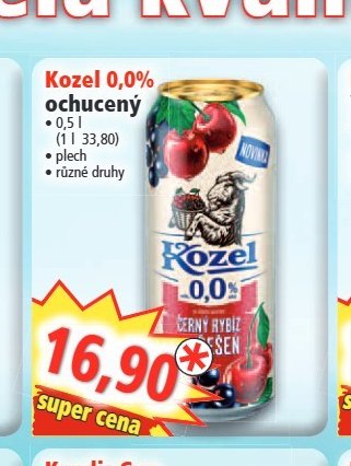 Kozel 0,0% ochucený