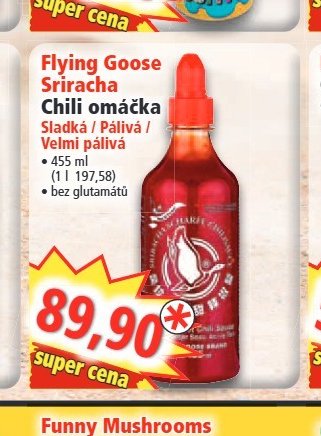 Flying Goose Sriracha Chili omáčka