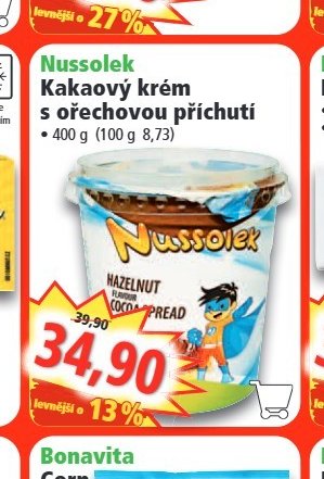 Nussolek Kakaový krém s ořechovou příchutí