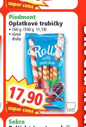 Piedmont Oplatkové trubičky