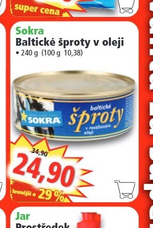 Sokra Baltické šproty v oleji
