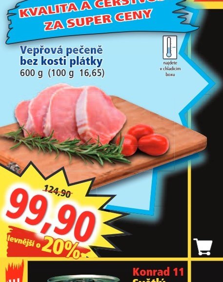 Vepřová pečeně bez kosti plátky