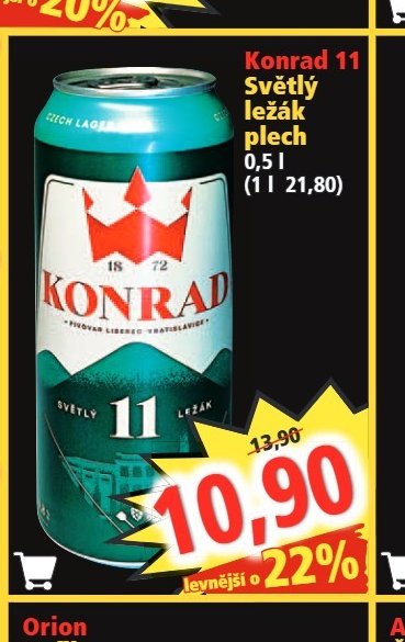 Konrad 11 Světlý ležák plech 0,5 l