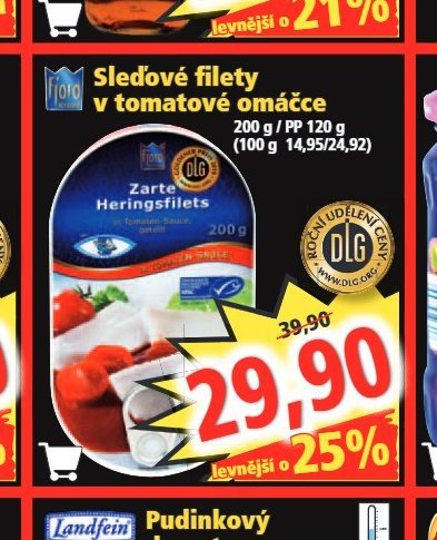 Sleďové filety v tomatové omáčce