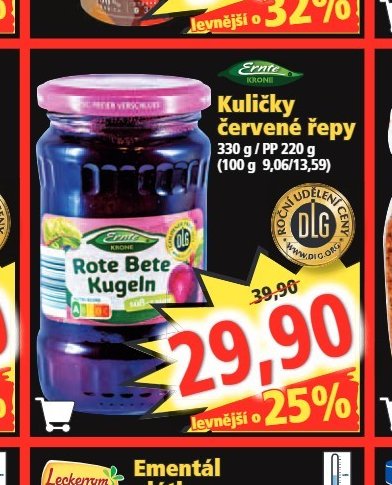 Kuličky červené řepy