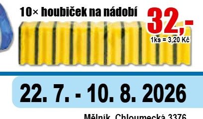 10x houbiček na nádobí