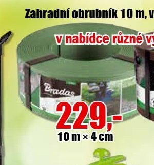 Zahradní obrubník 10 m, v. 4/5 cm