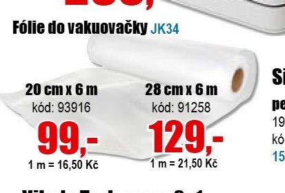 Fólie do vakuovačky