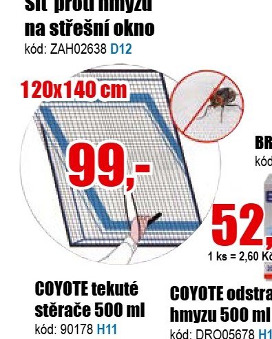 Síť proti hmyzu na střešní okno