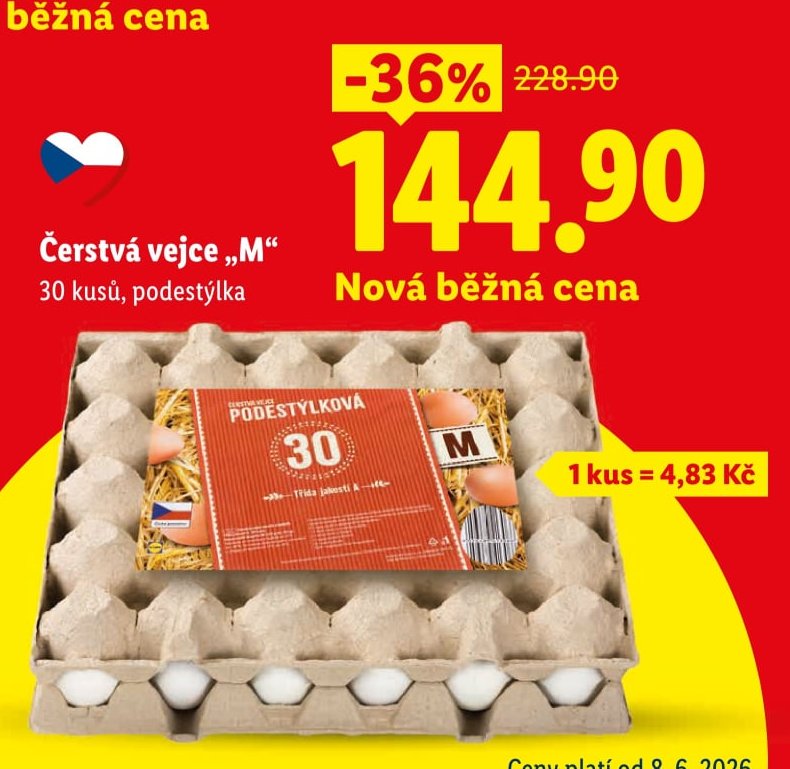 Čerstvá vejce M, 30 kusů