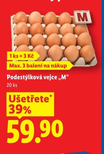 Podestýlková vejce M