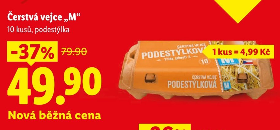 Čerstvá vejce M 10 kusů