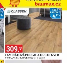 LAMINÁTOVÁ PODLAHA DUB DENVER 8 mm, AC5/33, široká deska, v-spára