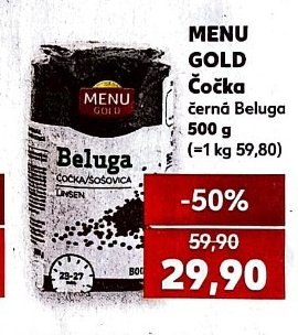 MENU GOLD Čočka černá Beluga