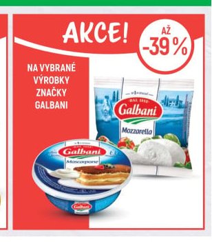 Výrobky značky Galbani