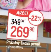 Prázdný školní penál