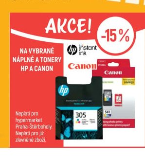 Náplně a tonery HP a Canon