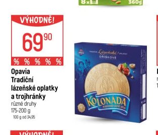 Opavia Tradiční lázeňské oplatky a trojhránky