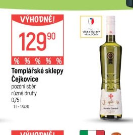 Templářské sklepy Čejkovice 0,75 l