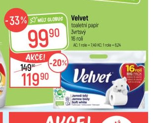 Velvet toaletní papír
