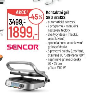 Kontaktní gril SBG 6231SS