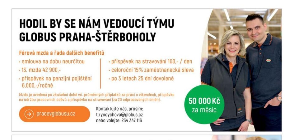 VEDOUCÍ TÝMU GLOBUS PRAHA-ŠTĚRBOHOLY