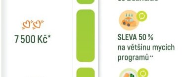 SLEVA 50 % na většinu mycích programů