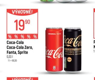 Coca-Cola, Coca-Cola Zero, Fanta, Sprite