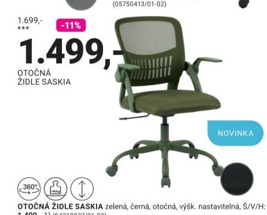 OTOČNÁ ŽIDLE SASKIA