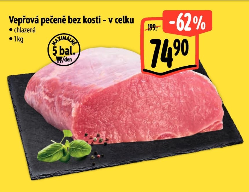 Vepřová pečeně bez kosti – v celku