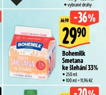Bohemilk Smetana ke šlehání 33%