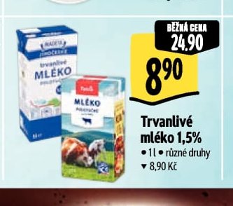 Trvanlivé mléko 1,5%
