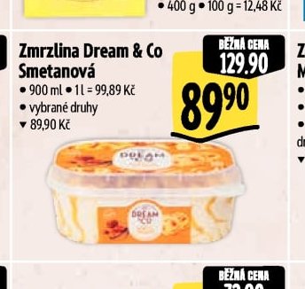 Zmrzlina Dream & Co Smetanová