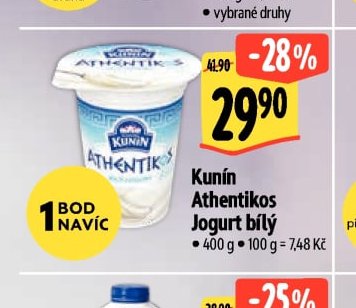 Kunín Athentikos Jogurt bílý