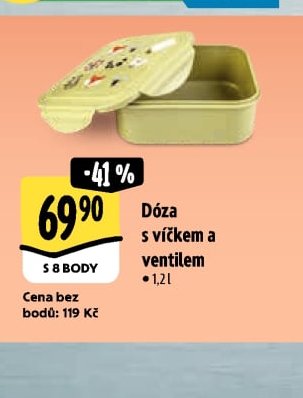 Dóza s víčkem a ventilem