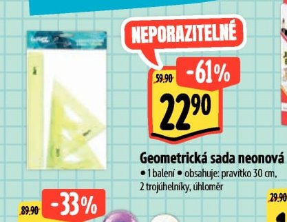 Geometrická sada neonová