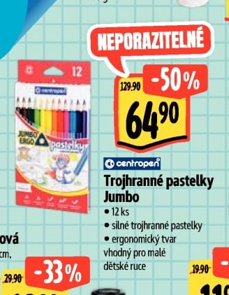 Centropen Trojhranné pastelky Jumbo