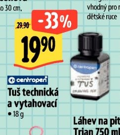 Centropen Tuš technická a vytahovací
