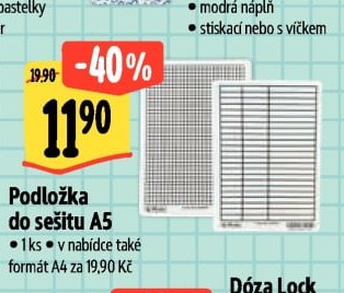 Podložka do sešitu A5
