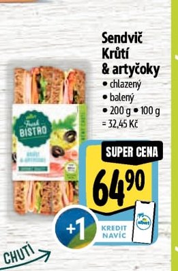 Sendvič Krůtí & artyčoky