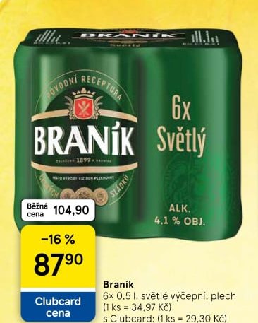 Braník 6x 0,5 l