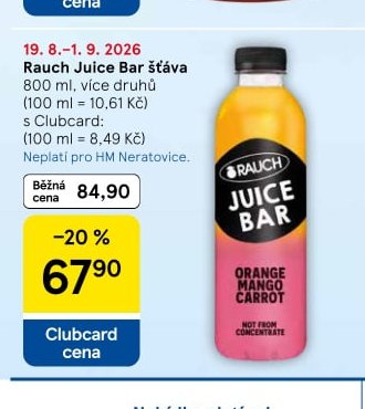 Rauch Juice Bar šťáva 800 ml