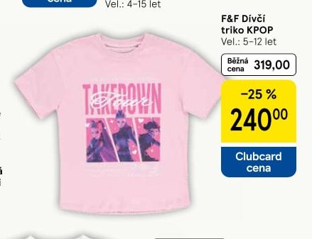 F&F Dívčí triko KPOP