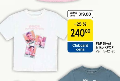 F&F Dívčí triko KPOP