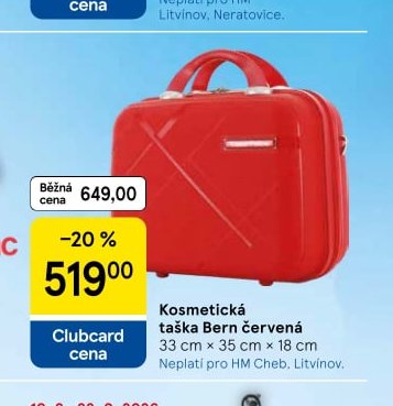 Kosmetická taška Bern červená