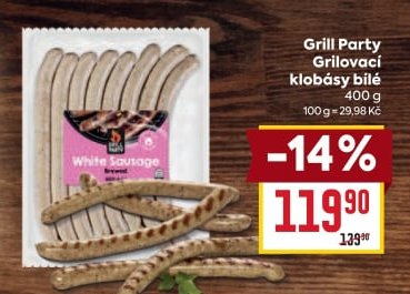 Grill Party Grilovací klobásy bílé 400 g