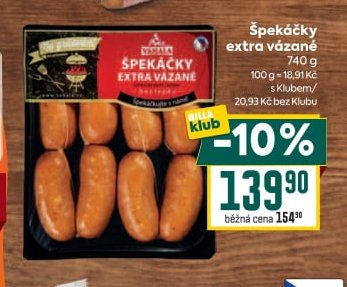 Špekáčky extra vázané 740 g