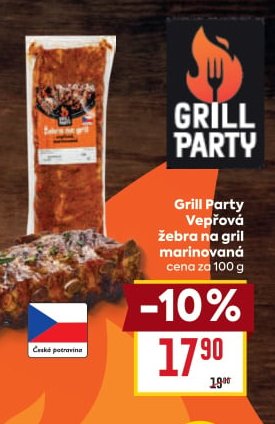 Grill Party Vepřová žebra na gril marinovaná